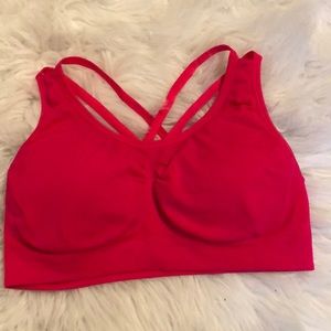 Morera double strap cross back sports bra sz M